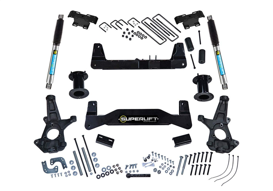SUPERLIFT SUSPENSION RealTruck 6.5" Lift Kit | Complete Lift Kit with Strut Spacers & Rear Bilstein 5100 Shocks | K180B | Fits 2007-2016 Chevrolet Silverado/GMC Sierra 1500 2WD w/ OE Cast Steel Arms