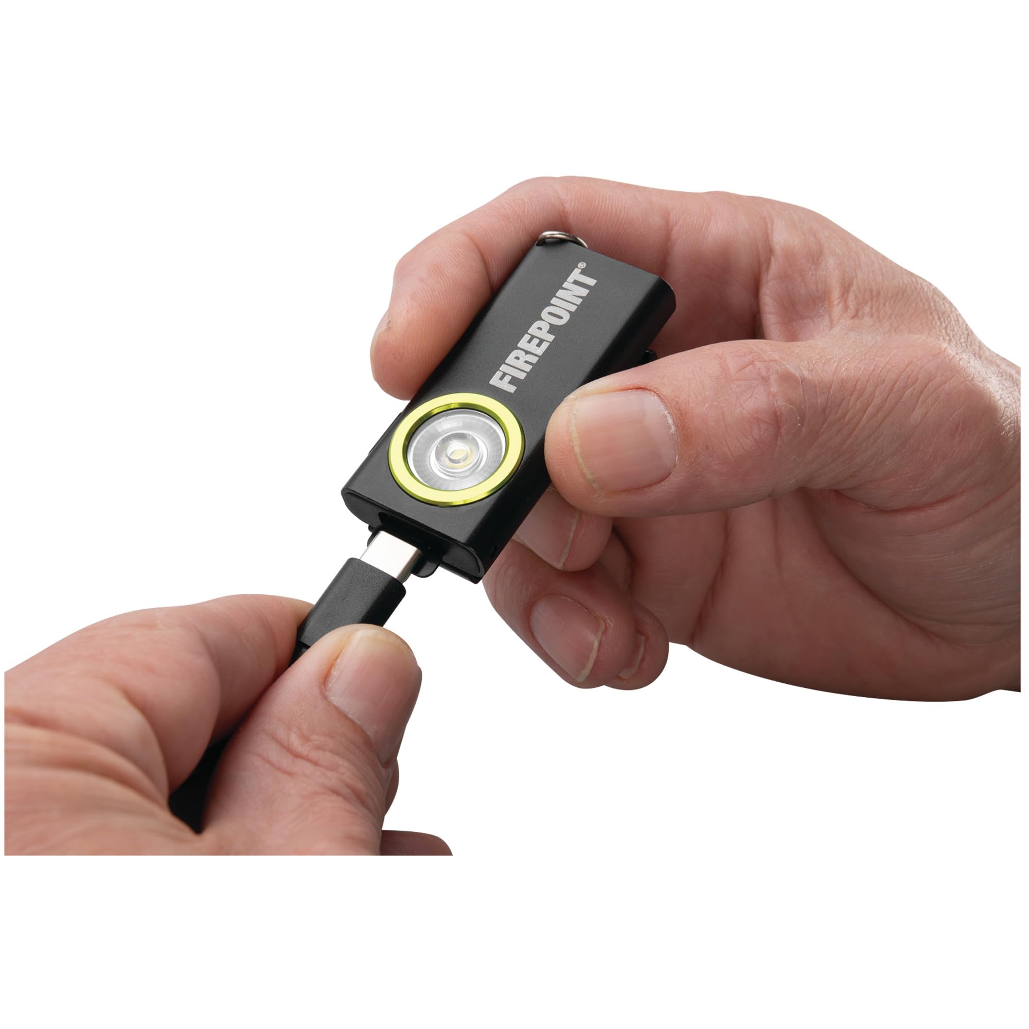 Firepoint Performance Tool W2623 400+ LM Li-Ion Slim Pocket Light, Cree LED, Magnetic Base, Keychain Carabiner, Pocket Clip, Black/Green