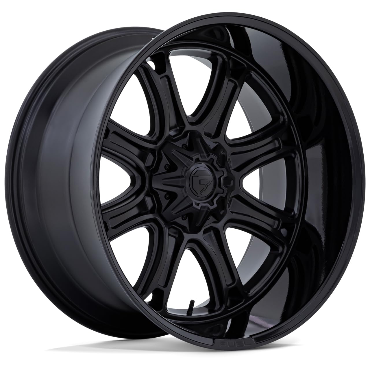 DARKSTAR FUEL OFF-ROAD 20X9 8X6.5 5.04 1mm MATTE BLACK WITH GLOSS BLACK LIP - FC853MB20908001
