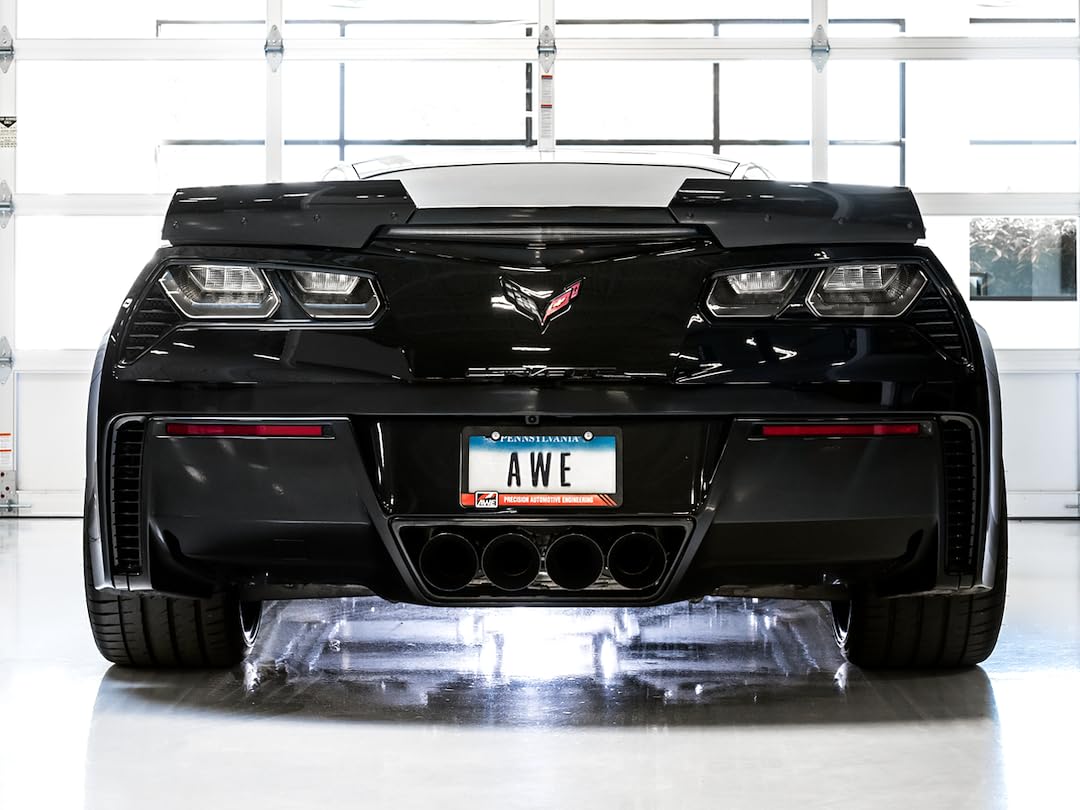 AWE Tuning 14-19 Chevy Corvette C7 Z06/ZR1 Touring Edition Axle-Back Exhaust (w/o AFM) w/Black Tips - 3015-43143