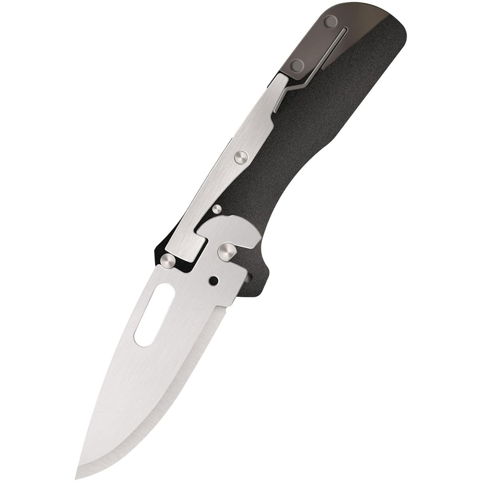 Cold Steel Durable Click N Cut Folder Hiking & Hunting Steel 5 Oz Compact 7" Long Folding Knife with Strong Lock & 2 Interchangeable Blades - Boxed Package