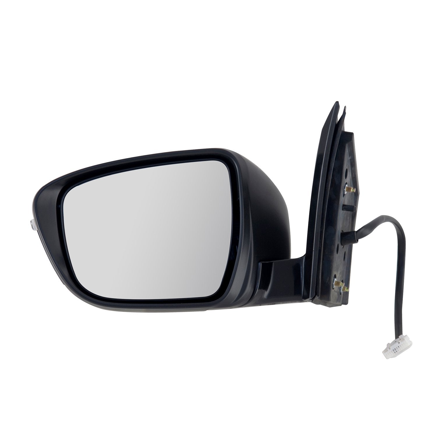 Mirror Driver Side for Nissan Murano, Black, PTM Cover, w/Turn Signal, Foldaway, w/o CCD Camera, Power