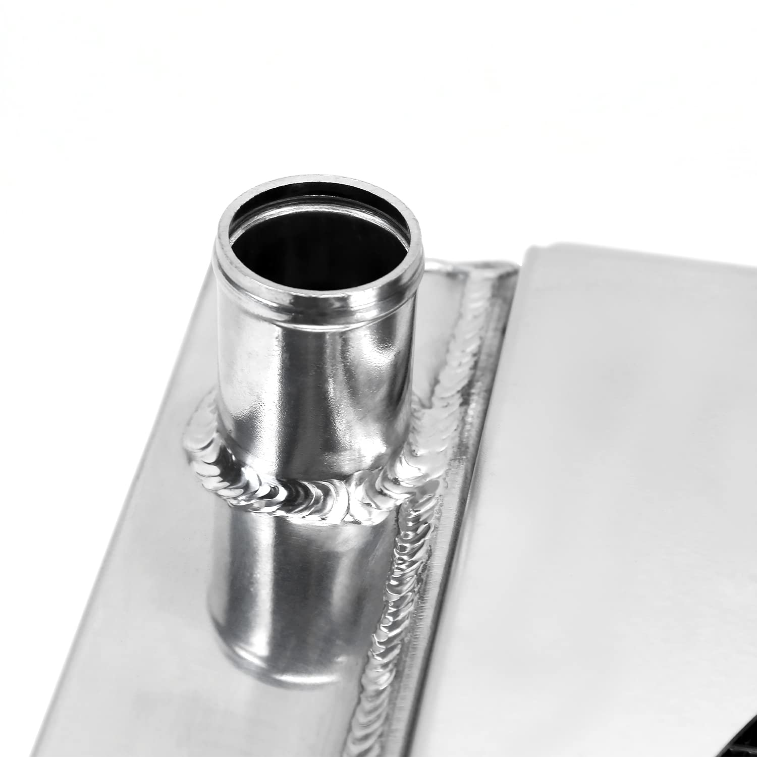 Cooling Spec-D Tuning Aluminum 3 Row Radiator with Fan Shroud Compatible with Ford Mustang V8 Conversion 1965-1966