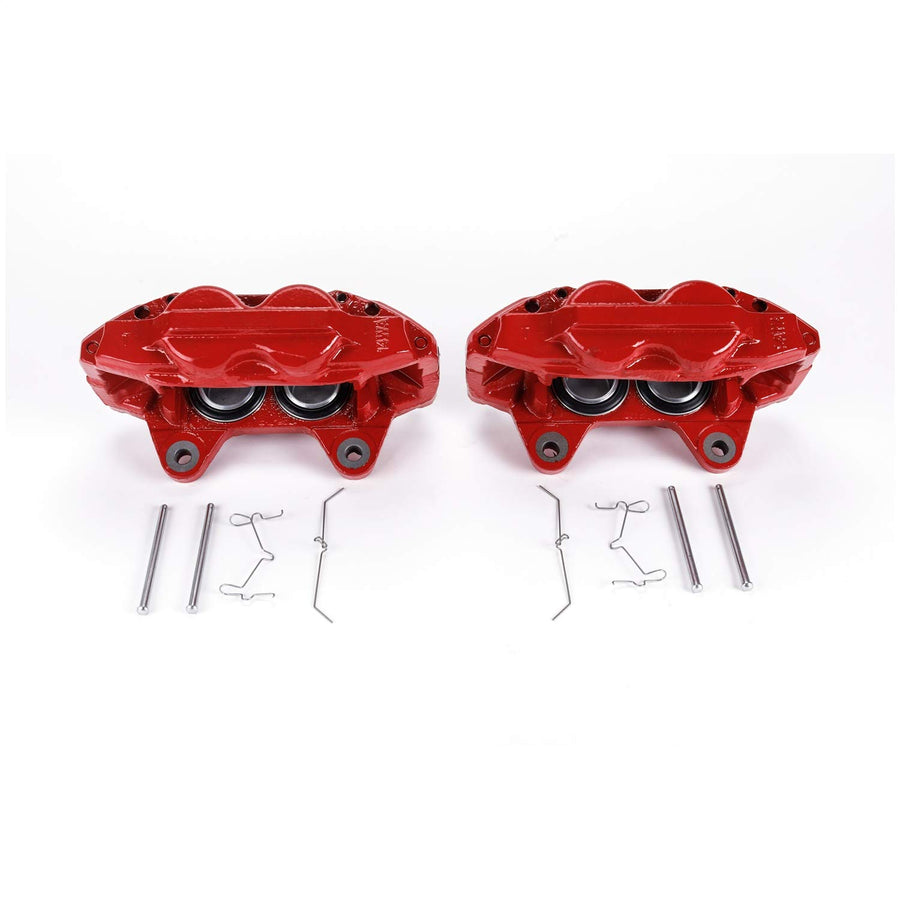 Power Stop S6278 Front Pair of High-Temp Red Powder Coated Calipers For Lexus GX460 2010-2015, Toyota 4Runner 2010-2015 [Model Specific]