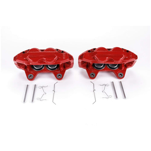 Power Stop S6278 Front Pair of High-Temp Red Powder Coated Calipers For Lexus GX460 2010-2015, Toyota 4Runner 2010-2015 [Model Specific]