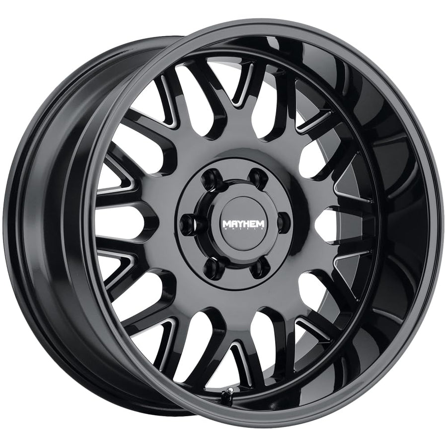 20x10 MAYHEM TRIPWIRE (8110) 6x135/6x139.7-19et mm Gloss Black/Milled Spokes Wheel