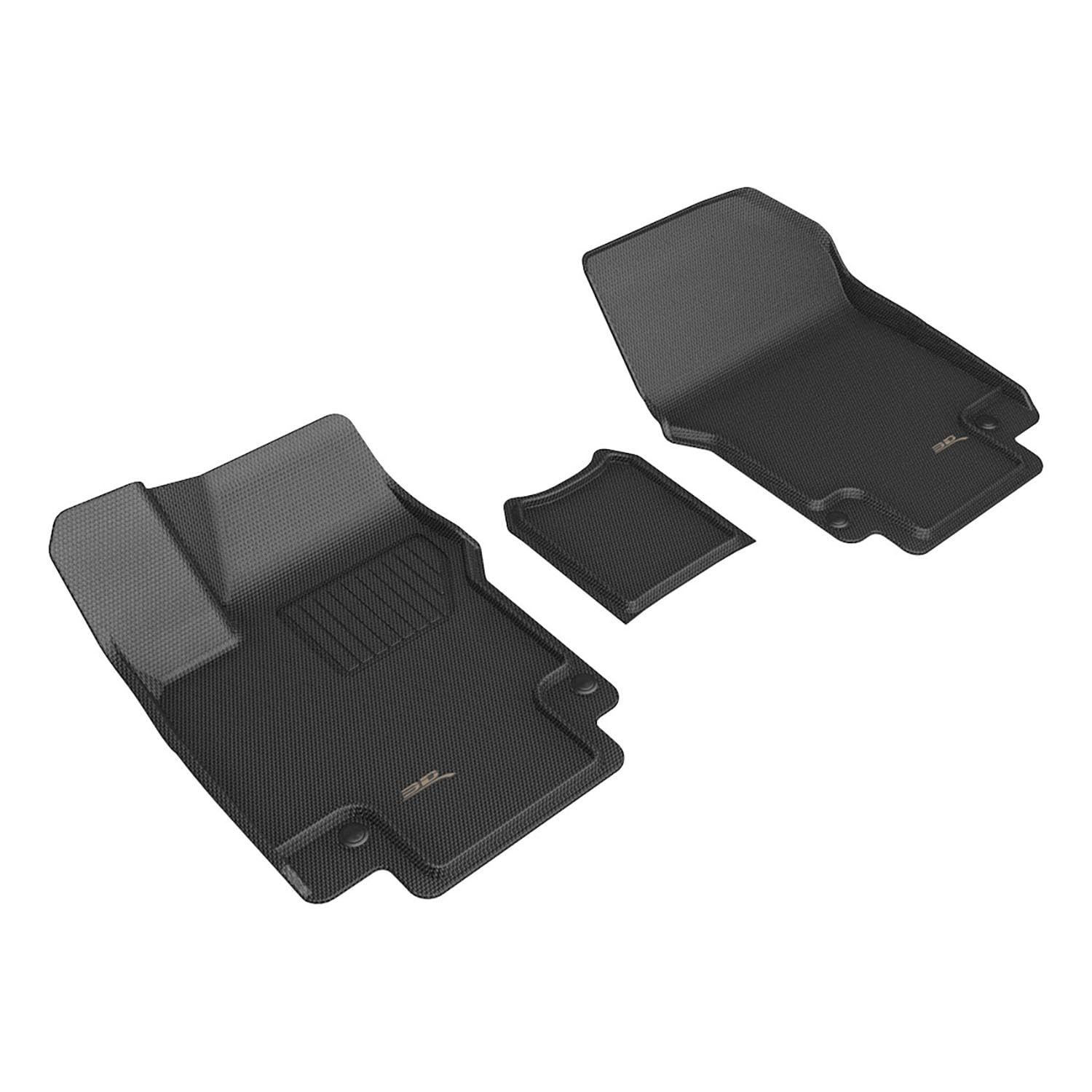 Kagu Floor Mat 3D MAXpider Custom Fit (Black) Compatible with Hyundai IONIQ 5 2022-2024 - Front Row