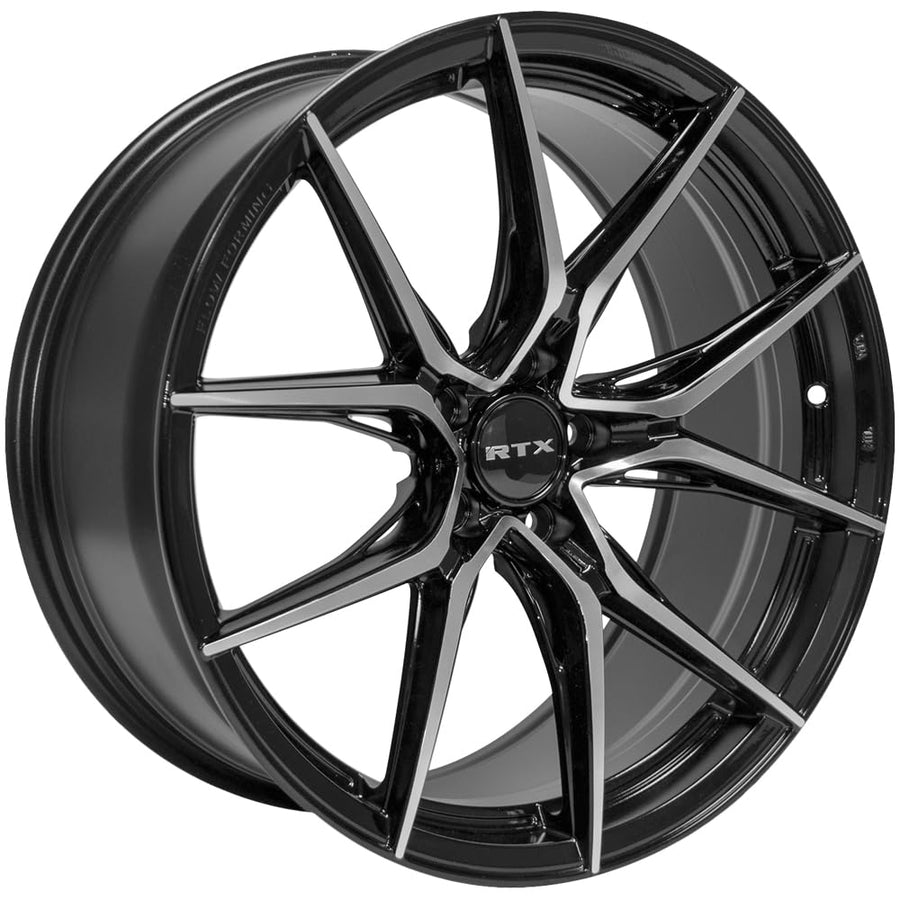 Custom RTX SLICK Wheel - 16x7, 40 Offset, 5x114.3 Bolt Pattern, 73.1mm Hub - Black with Machined Face Rim