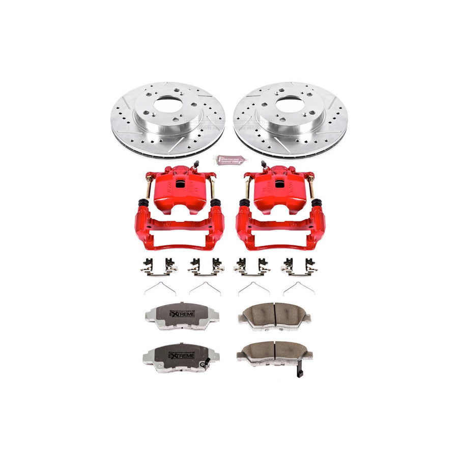 Power Stop Front KC2389-26 Z26 Street Warrior Brake Kit Honda For Honda Civic 2006-2011 [Model Specific]