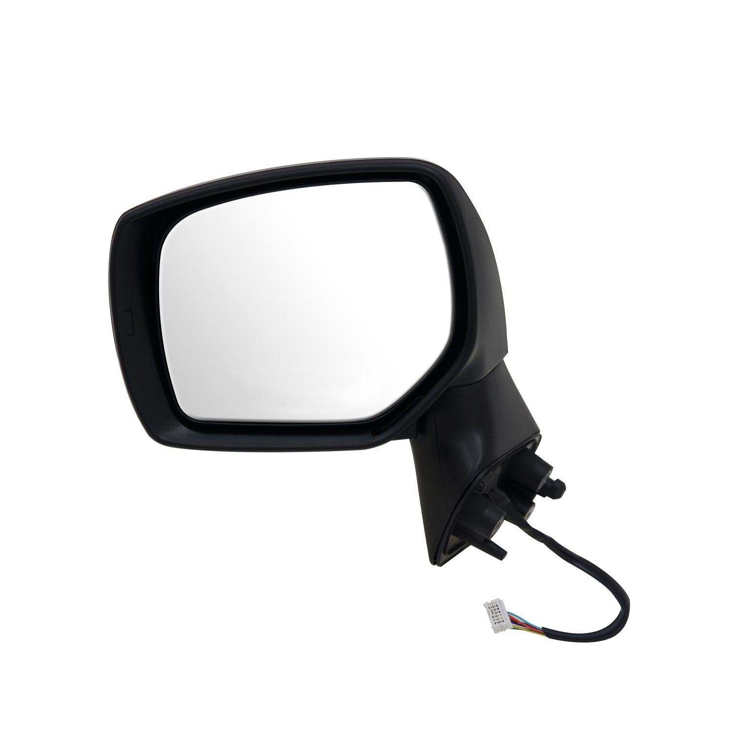 Mirror Driver Side for Subaru Forester, Textured Black w/PTM Cover, Foldaway, w/o Memory, w/o Blind spot Detection, Power