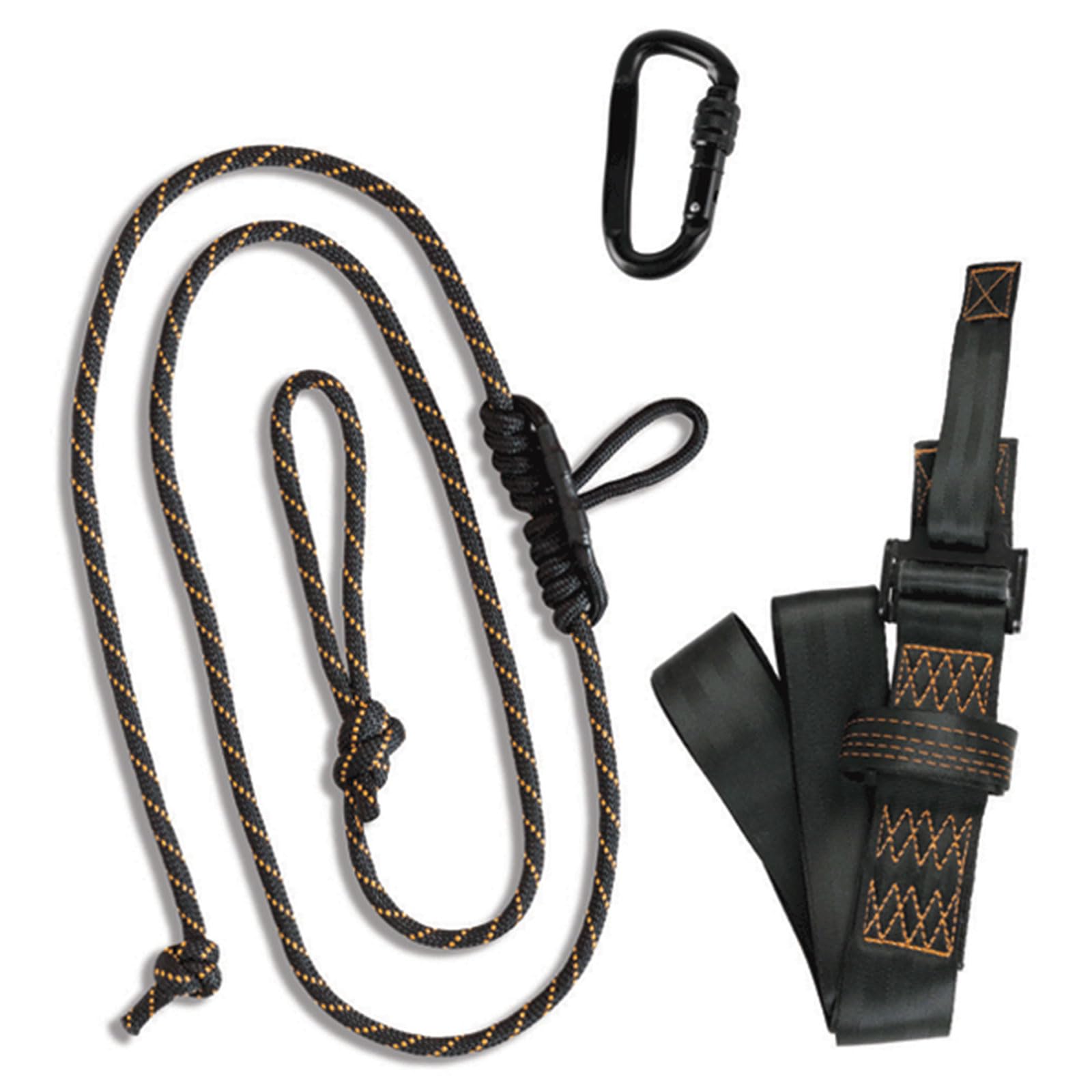 Safeguard Youth Combo MUDDY Harness, Lineman's Rope, Tree Strap, Suspension Relief Strap, & Carabiner Super Light Easy-to-Use 360-degree Movement Outdoor Hunting Tree Climbing Gear