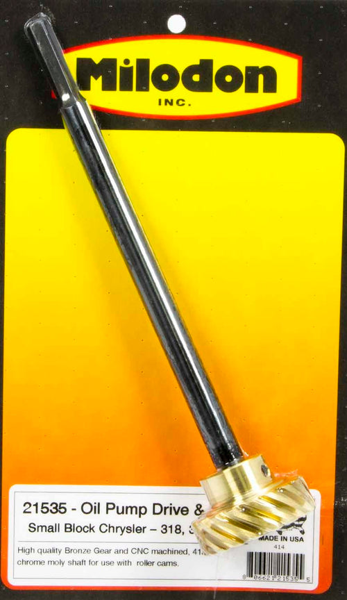 CNC Machined Milodon 21535 4130 Chrome Moly Oil Pump Shaft and Gear Assembly for Chrysler 318-340-360