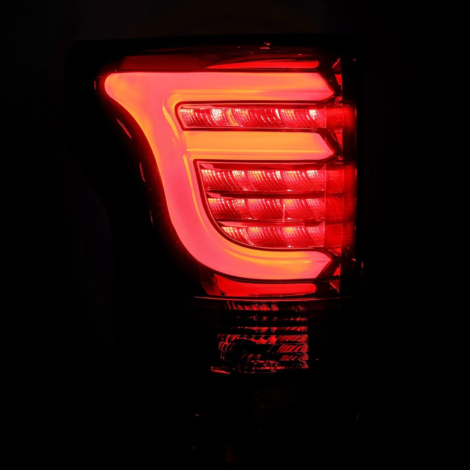 AlphaRex USA (652010) PRO-Series LED Tail Lights 15-17 Ford F-150 Jet Black (Excl Models w/Blind Spot Sensor)