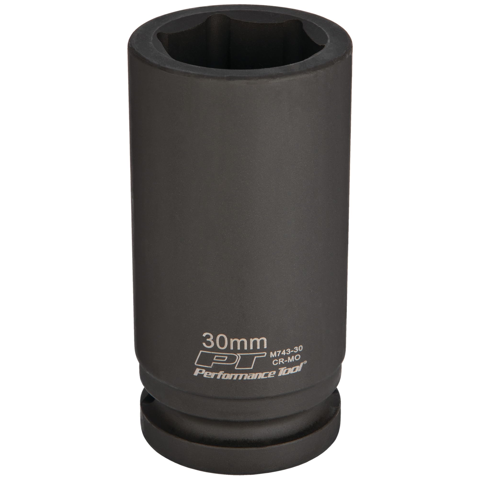 M743-30 Performance Tool 3/4 in. Drive 30 mm Deep Wall Impact Socket for Heavy-Duty Automotive Applications and Industrial Use
