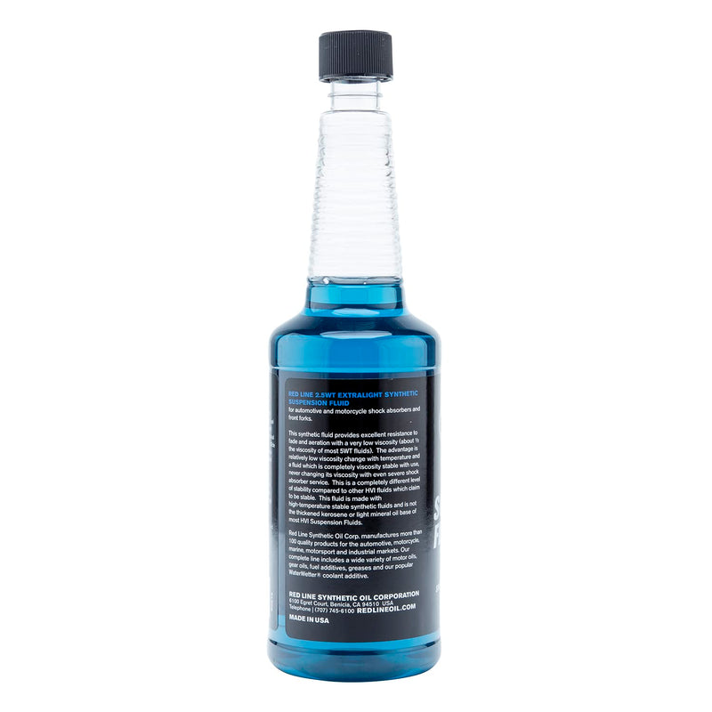 2.5WT Red Line Extralight Synthetic Suspension Fluid (Blue) - 16 Ounce