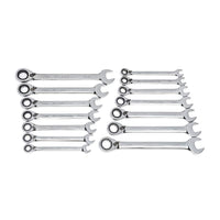 12 Pt. GEARWRENCH 14 Pc. Reversible Ratcheting Combination Wrench Set, SAE/Metric - 85142