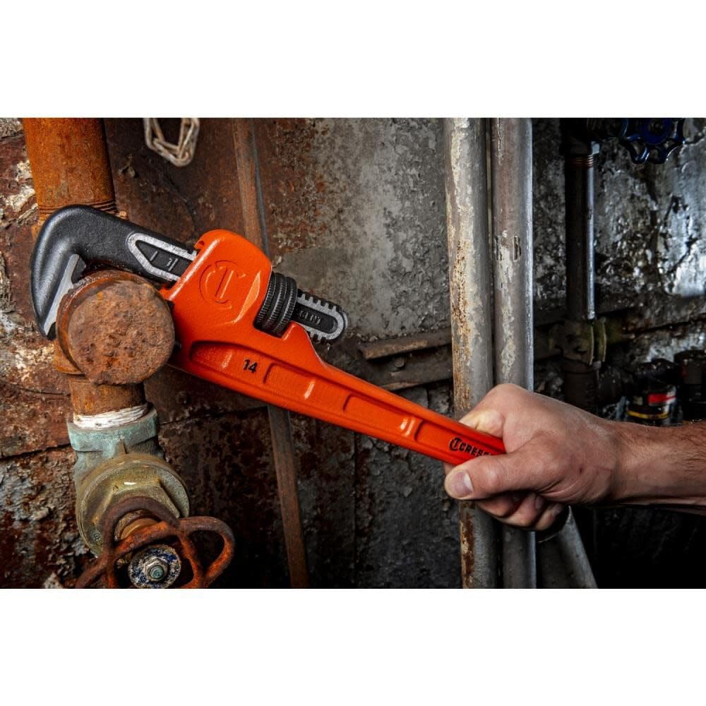 Crescent K9 Jaw Cast Iron Pipe Wrench - Hand Tool for Home Improvement, Mechanic, Plumbing & Repair - 14" - CIPW14