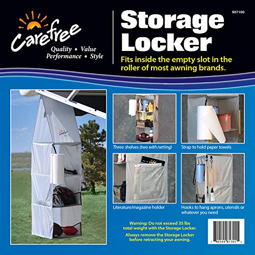Light Gray Carefree 907100 54" x 14" x 14" Nylon RV Awning Storage Locker