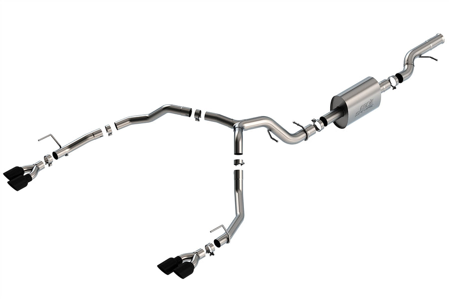 Borla 21-22 Chevrolet Tahoe 6.2L V8 4DR 2/4WD T-304 SS S-Type Cat-Back Exhaust w/Black Chrome Tips - 140859BC