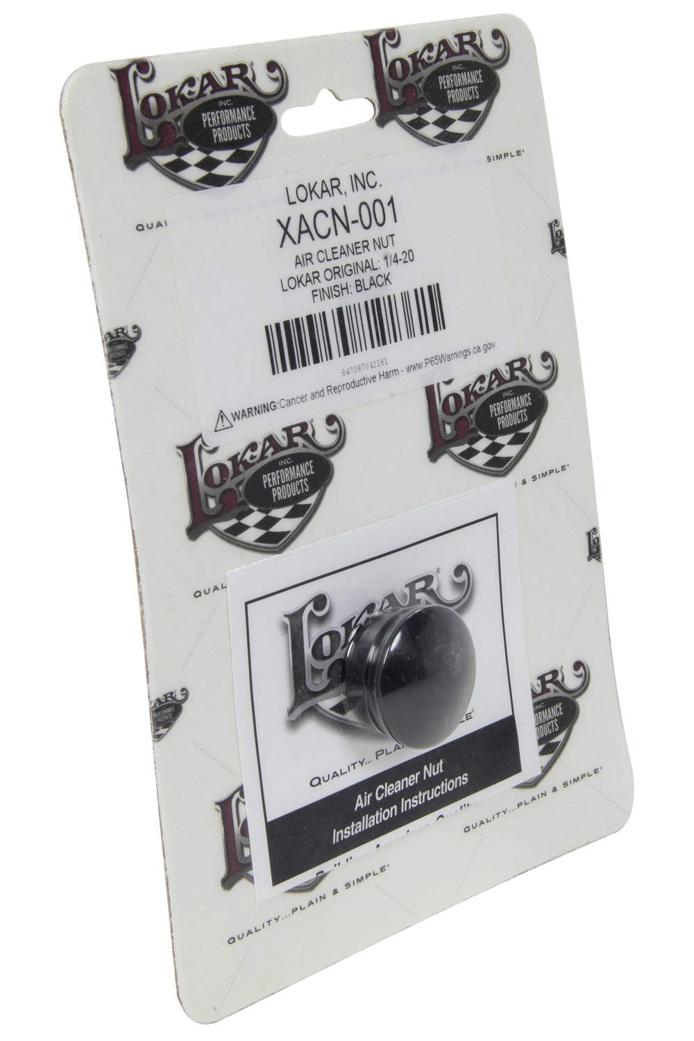 Lokar XACN-001 Performance Products Air Cleaner Nut - Lokar Original - 1/4-20 - Black