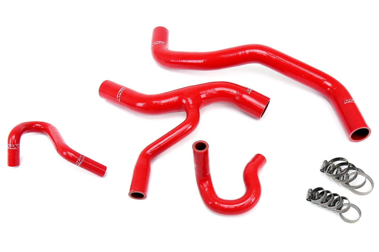 Red HPS 57-1416-RED Silicone Radiator Coolant/Heater Hose Kit