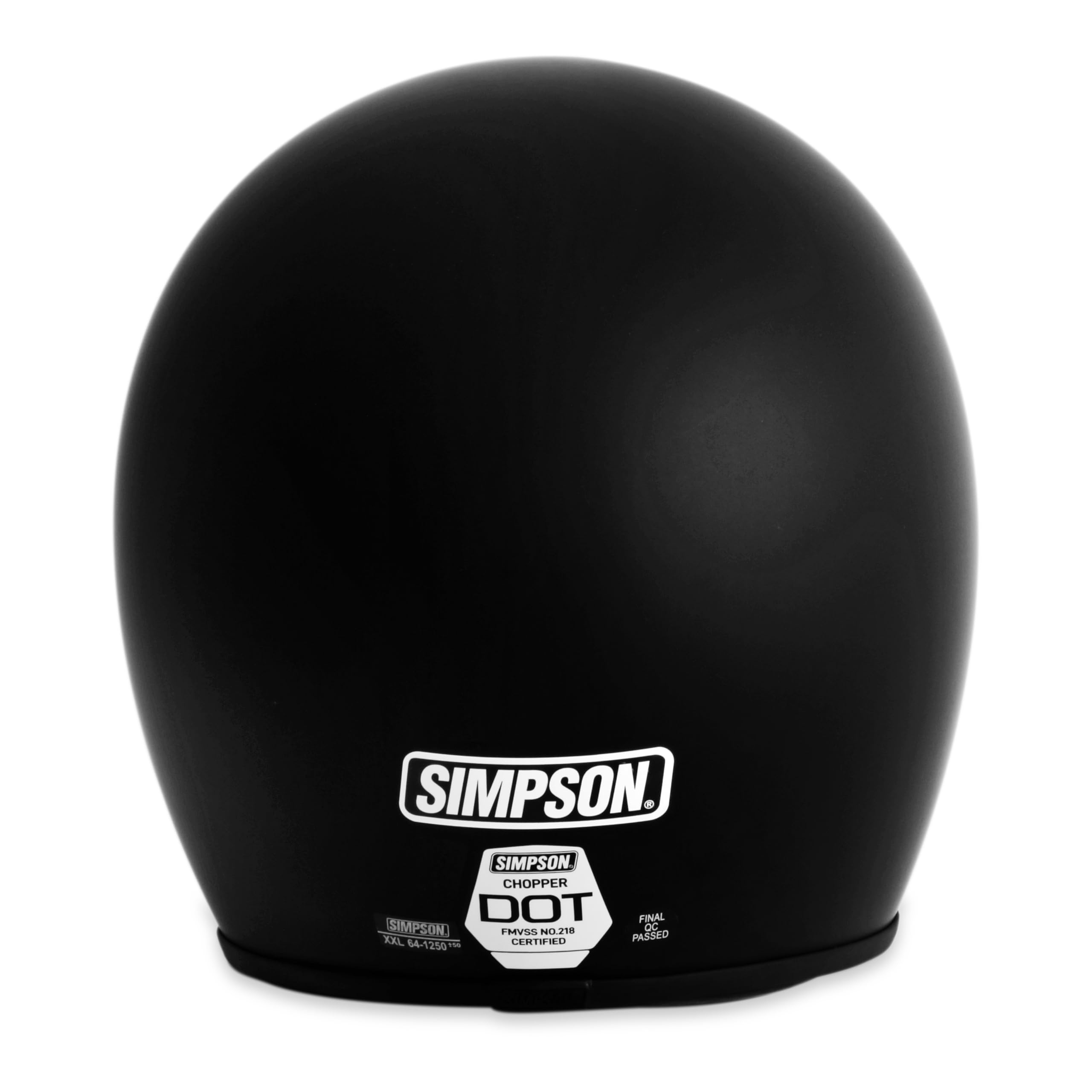 Motorcycle Simpson CHOP3SM Chopper Helmet - Adult Small - Flat Black