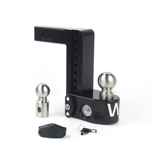 Weigh Safe 8" Drop Hitch WS82CERBLA, 2" Receiver - Adjustable Aluminum Trailer Hitch Ball Mount w/Built-in Scale, 2 Stainless Steel Balls (2"&2-5/16") Black CERAKOTE -Lifetime Gauge Warranty