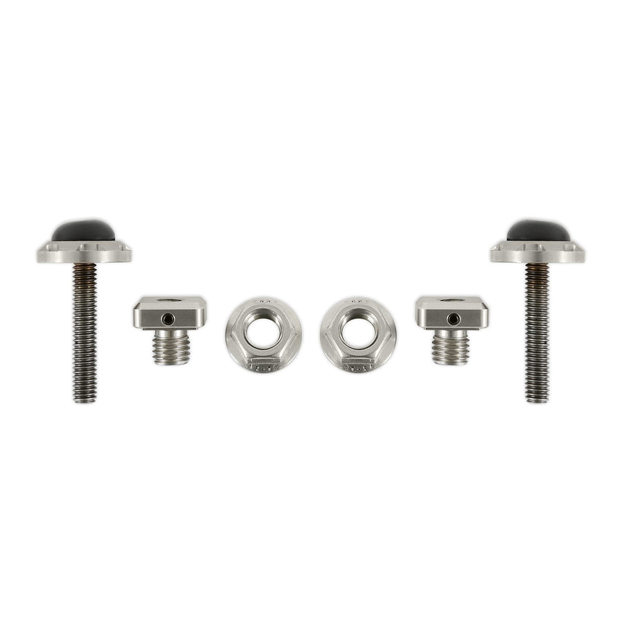 Scott Drake Adjustable E7ZZ-16763-S Stainless Steel Hood Bumpers - Pair