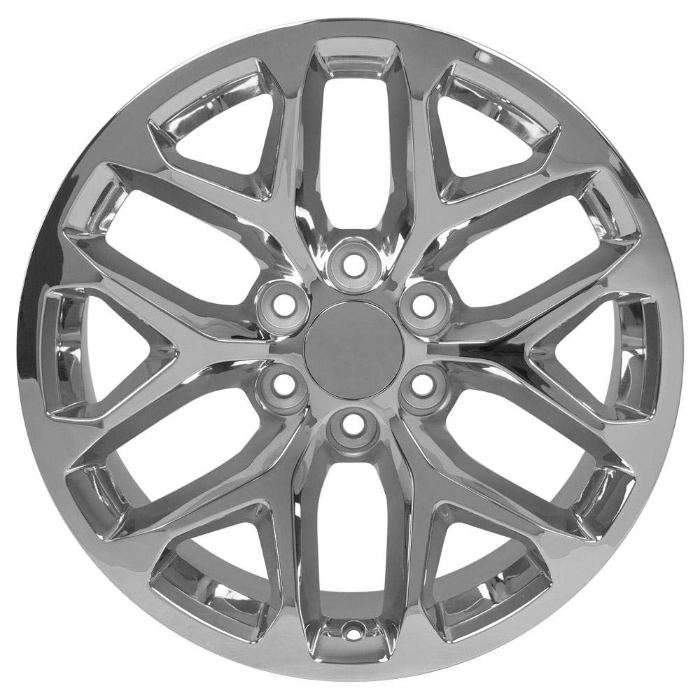 20 Inch OE Wheels CV98B Rim Fits Silverado 1500 Snowflake Style 6x139.7 20x9 Chrome - Hollander 5668 (1)