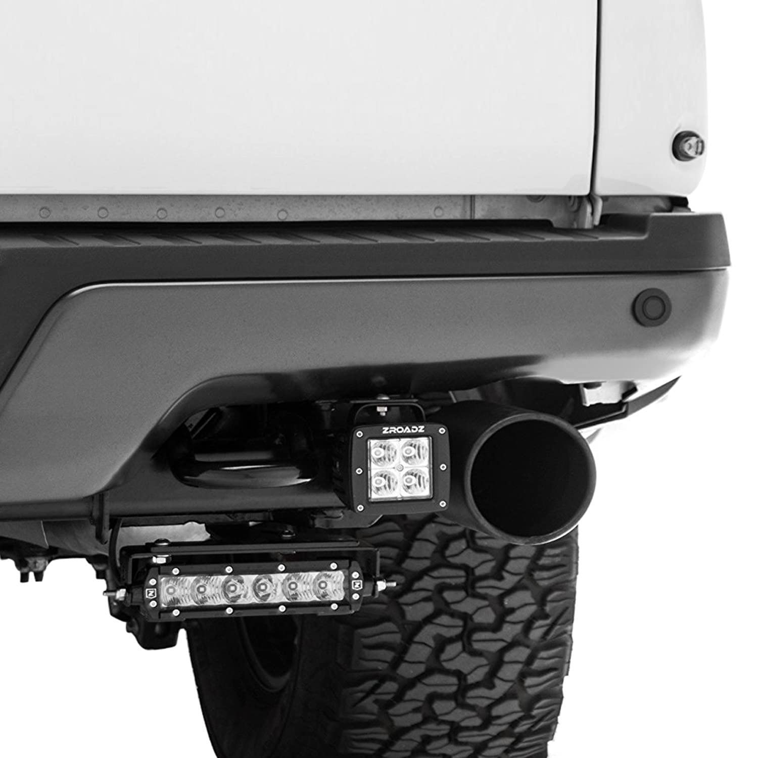 ZROADZ LED Mounting Bracket Under Rear Bumper - Compatible w/ 2018-2020 Ford F-150 - to Mount (2) 6 Inch Single Row Slim ZROADZ or similar style LED Lights (Not Included) - PN Z385662