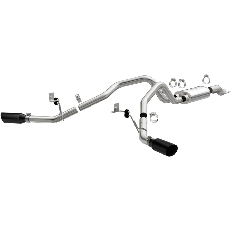 Performance MagnaFlow Exhaust System 19507: Cat-Back, Street Series, Compatible with 2015-2020 Ford F-150, Dual Split Rear Behind Rear Tires Exit Style