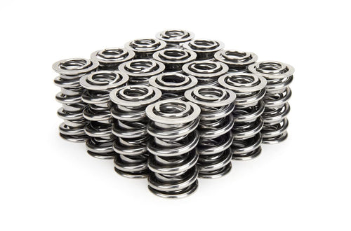 NexTek Manley Valve Spring, Dual Spring/Damper, 575 lb/in Spring Rate, 1.215 in Coil Bind, 1.570 in OD, Polished, Set of 16