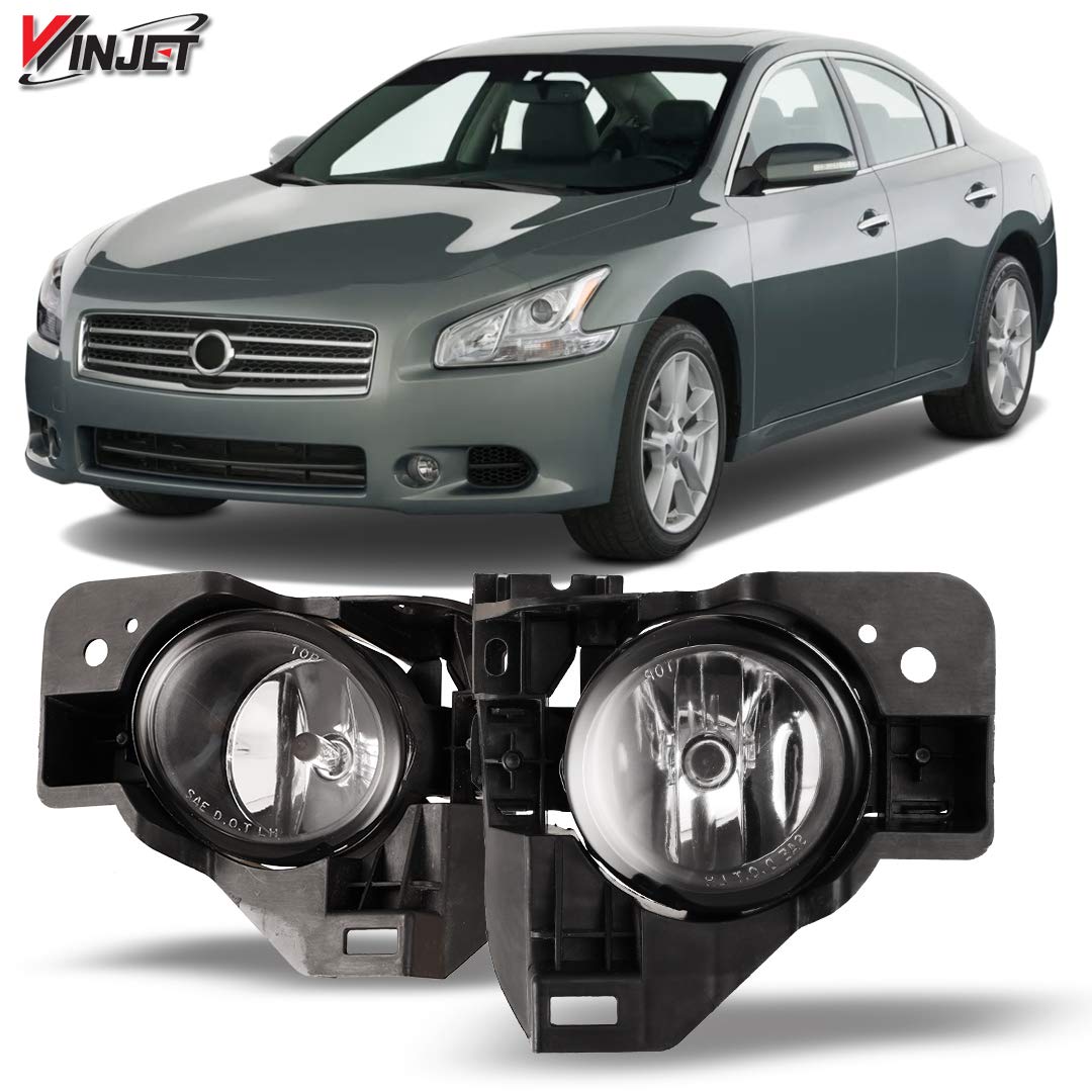 Fog Lights Winjet Compatible with [2009 2010 2011 2012 2013 2014 2015 Nissan Maxima] Driving Fog Lights + Switch + Wiring Kit