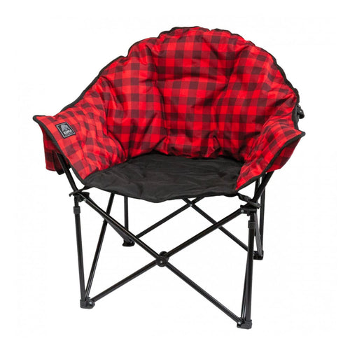 Kuma Outdoor Gear Lazy Bear Chair, Ultimate Portable Luxury Outdoor Chair with Carry Bag for Camping, Glamping, Sports & Outdoor Adventures (Red/Black)