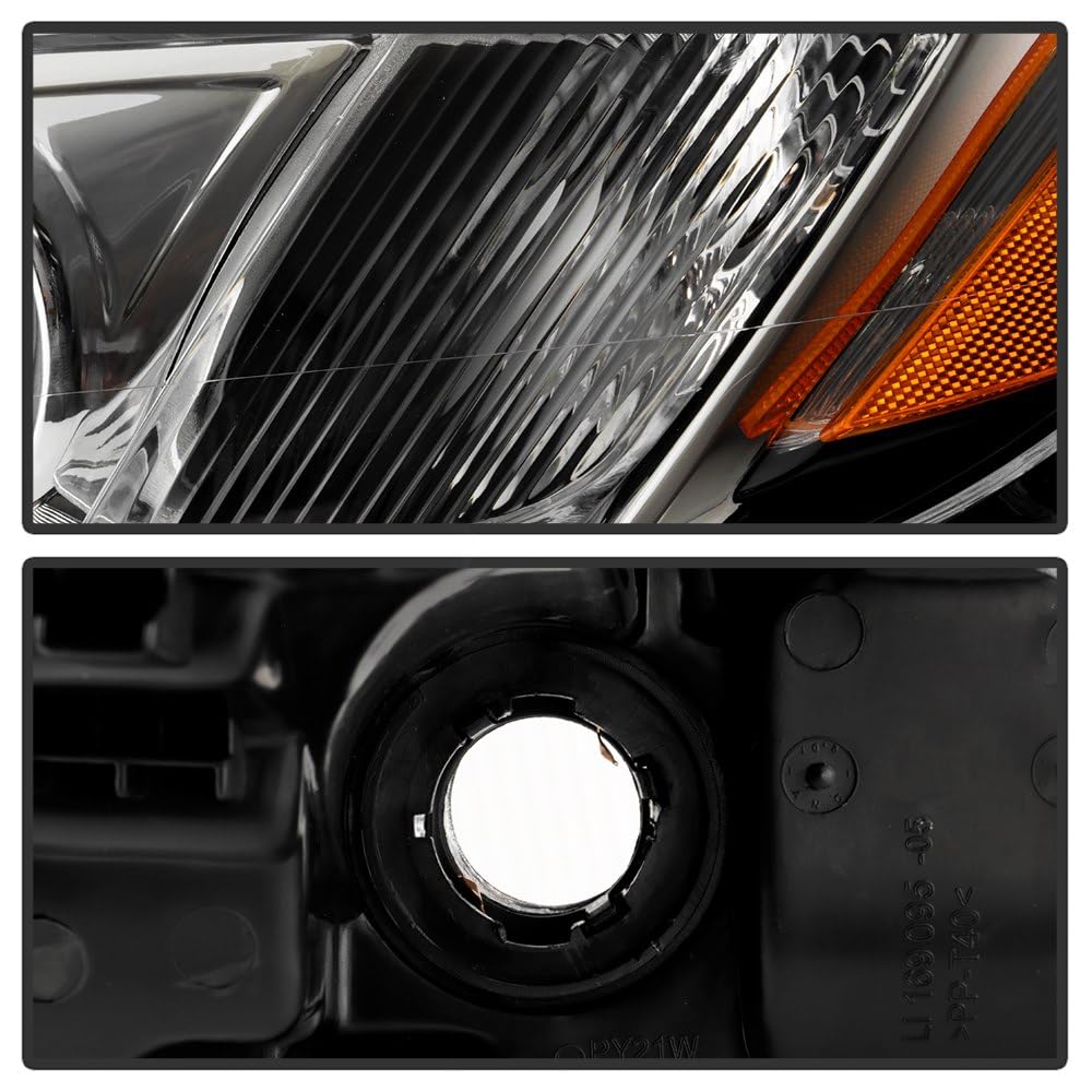 Buick Regal 11-13 Spyder (POE) HID w/LED DRL Blue Ring Projector Headlights - Low Beam-D1S(Not Included) ; High Beam-D1S(Not Included) ; Signal-PY21W(Included) - OE Left