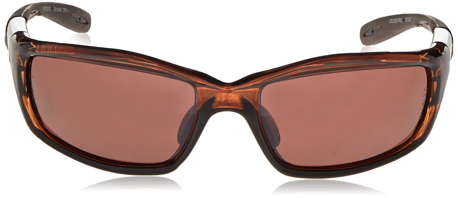 Infinity Crossfire 21126 Premium Safety Glasses, HD Brown Polarized Lens - Crystal Brown Frame, Regular