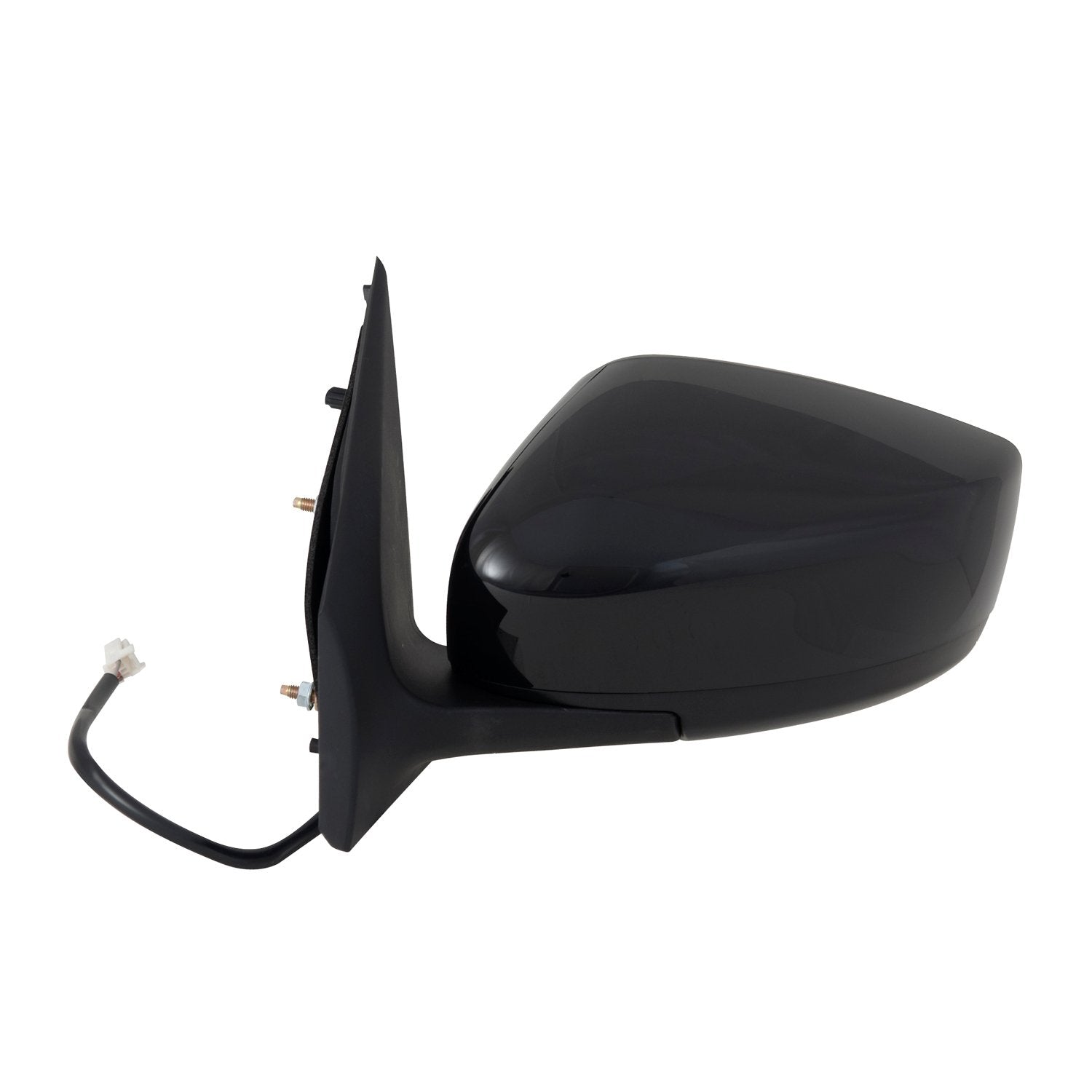 Mirror Driver Side for Nissan Versa Sedan, Textured Black w/PTM Cover, Foldaway, Power