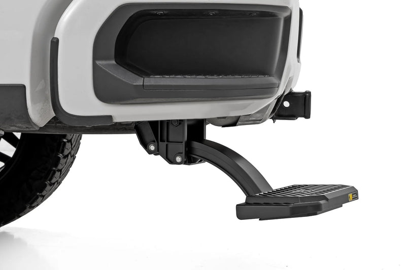 Rough Country Bed Step Retractable for Chevy Silverado & GMC Sierra 1500 (2019-2026) - Manual Pull Tailgate Step, Non-Slip Truck Step