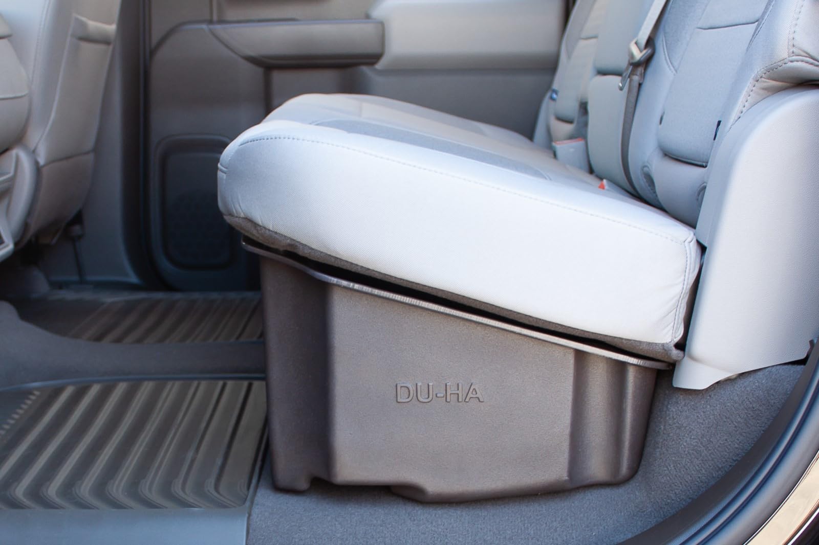 Under Seat Storage DU-HA fits 19-24 Chevy Silverado/GMC Sierra Light Duty Crew Cab & 20-24 Heavy Duty Crew Cab New Body Style | Black Heavy-Duty Back Seat Organizer | 10400
