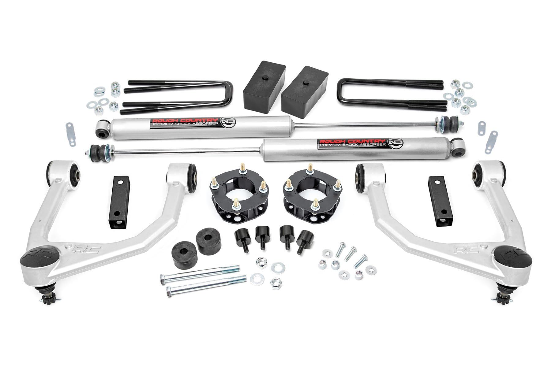 3.5" Rough Country Lift Kit w/N3 Shocks for 2007-2021 Tundra 2WD/4WD - 76830