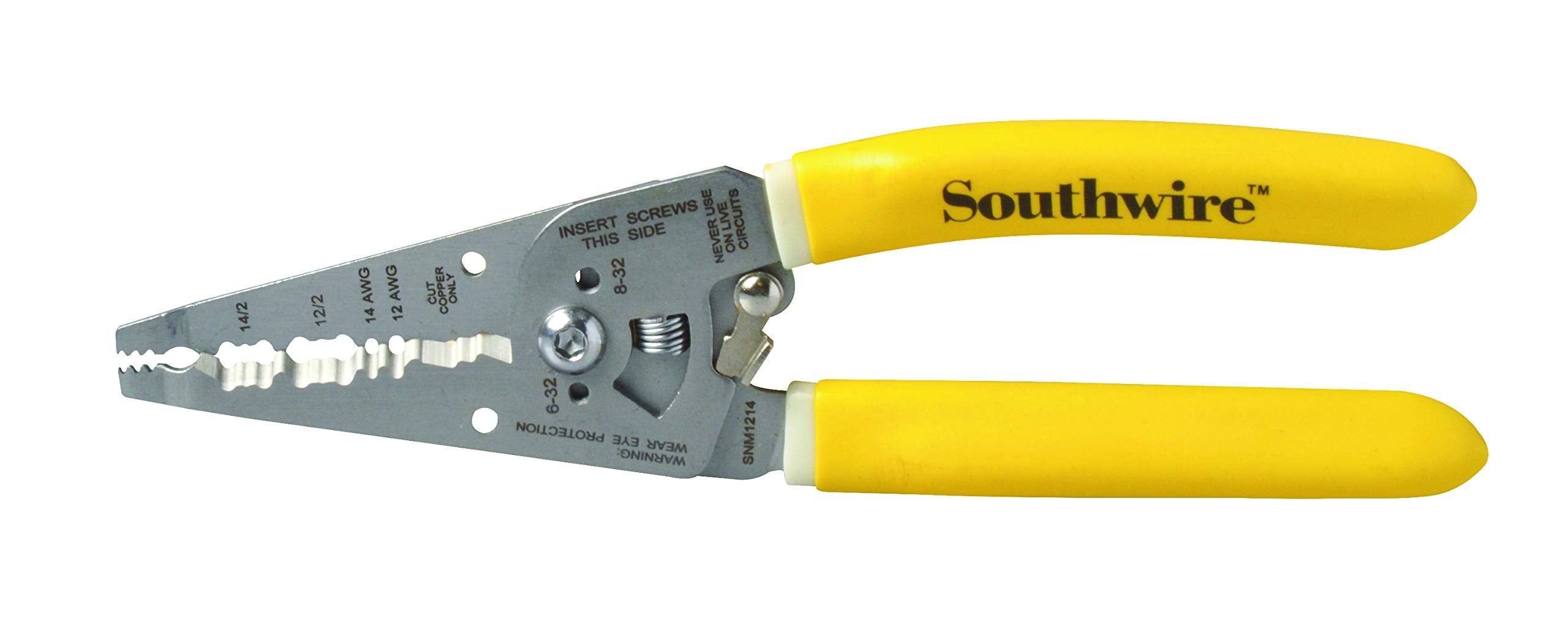 Heavy Duty Southwire NM-B Romex Cable Wire Stripper/Cutter with Ergonomic Handles 12 AWG -14 AWG, rust proof