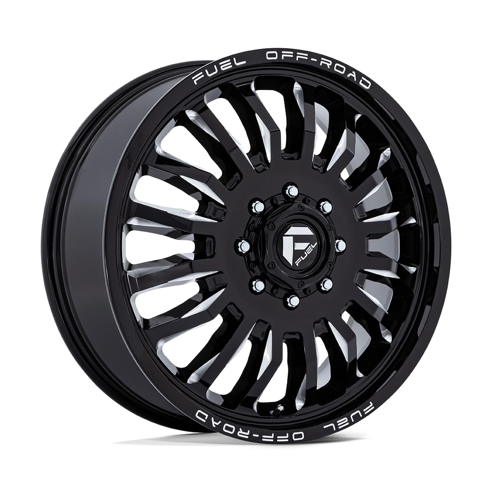 D868 ARC FUEL OFF-ROAD DUALLY 20X8.25, 8X6.5, 8.72, 104mm GLOSS BLACK MILLED - D868208272