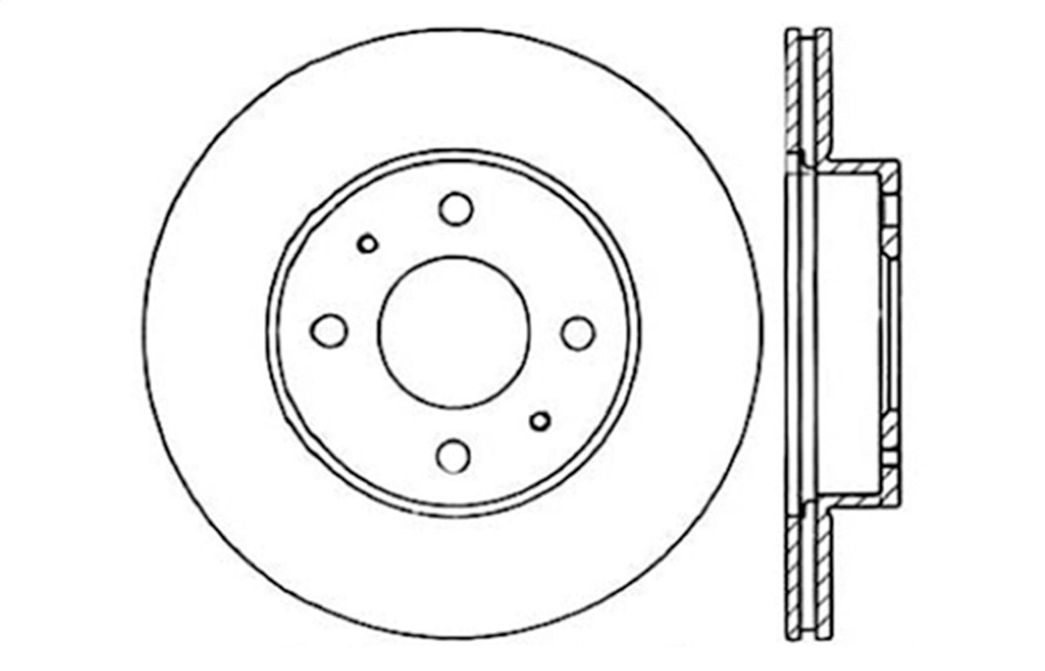 StopTech Centric 127.42061L Sport Drilled/Slotted Brake Rotor (Front Left), 1 Pack