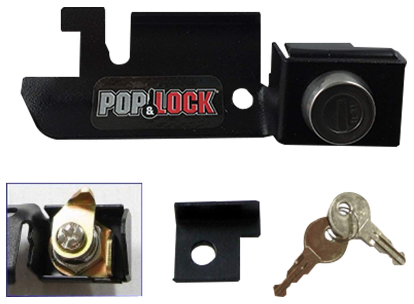 Manual Tailgate Lock – Pop & Lock for Ford F150, Fits 1987 to 1996 - Works Only with Factory Plastic Handle (Black, PL2310)
