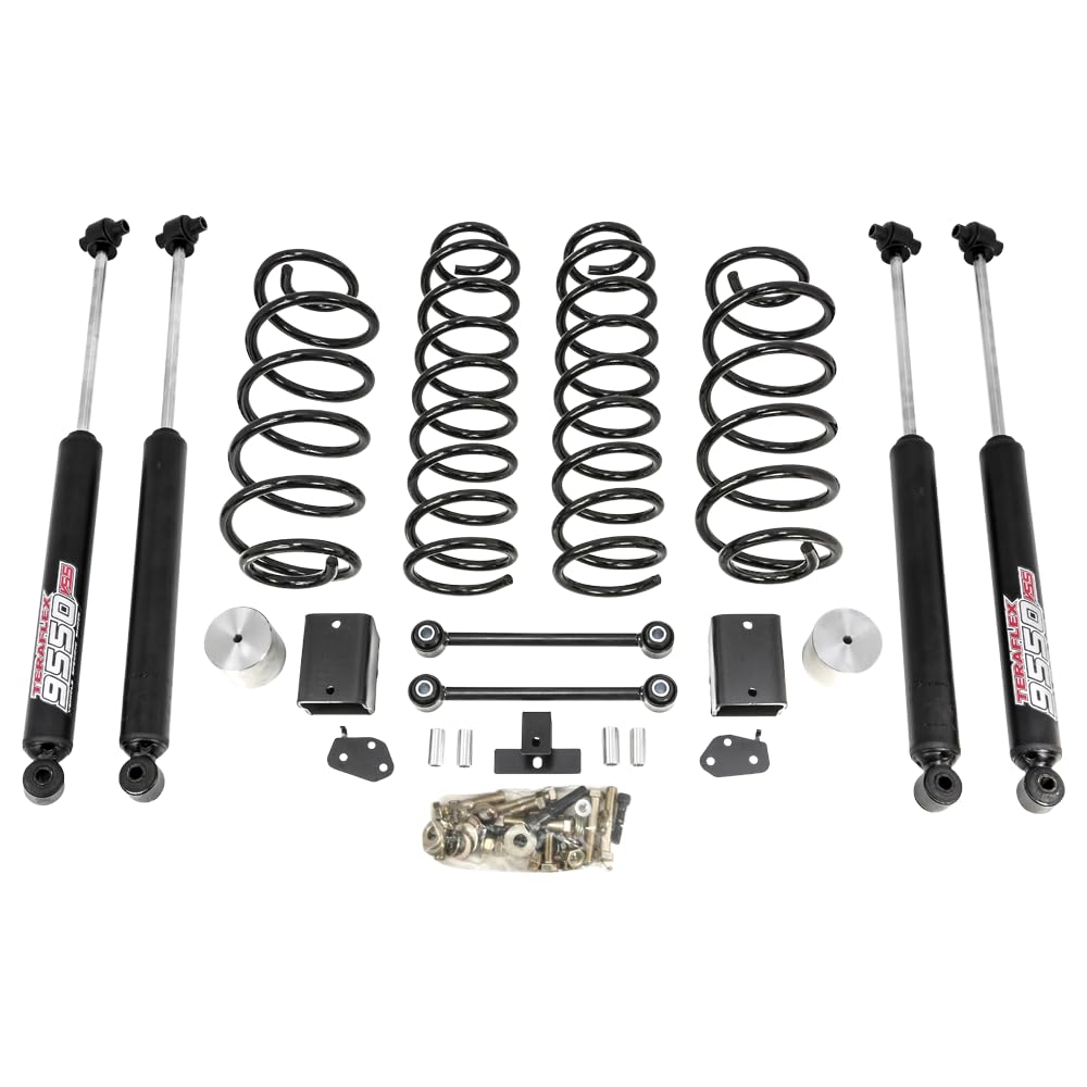 Coil Spring Lift Kit ReadyLift 69-6828 with Teraflex 9550 Shocks 2.5'' Rubicon, 3.5'' Sahara/Sport