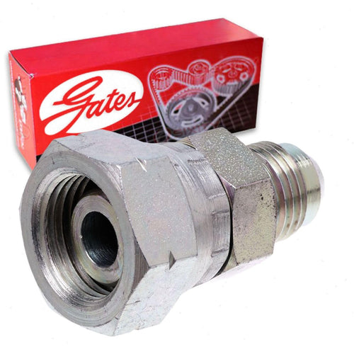 Gates - Light Series Female DIN 24 Cone Swivel to Male JIC 37 Male M22x1.5 to 3/4-16 Hydraulic Adapter (G63450-1508)