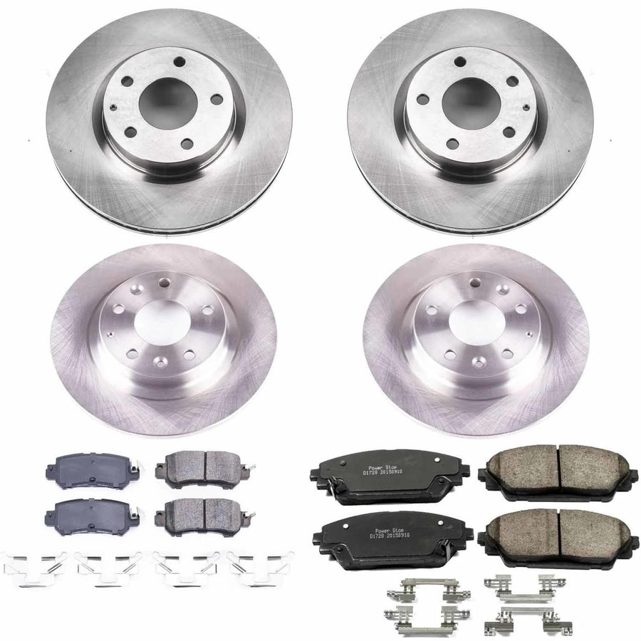 Power Stop KOE7607 Front and Rear Replacement Brake Kit-OE Brake Rotors & Ceramic Brake Pads For Mazda CX-3 2016-2018 [Model Specific]