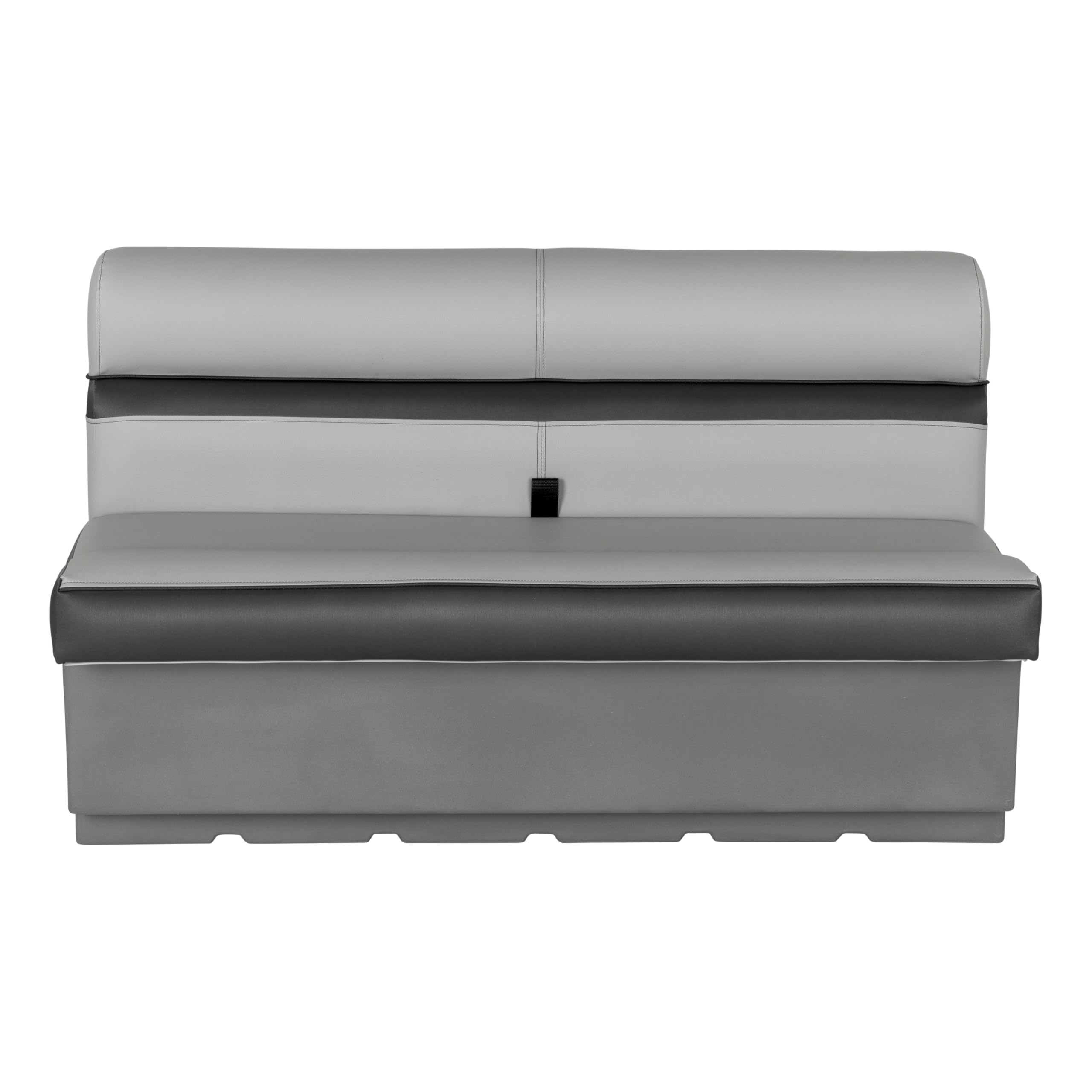 Rockport Series Lippert 50" Straight Pontoon Bench Seat, Measures 50" L x 26" W x 30" H, Marine-Grade Vinyl, High-Density Foam, Easy Installation, Fits Most Pontoons, River Rock – 20221094094