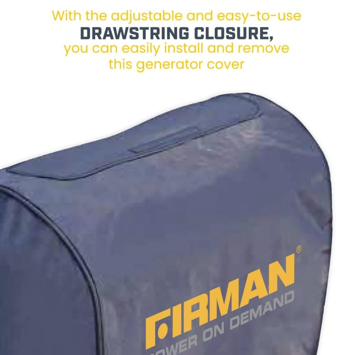 FIRMAN 1008 Portable Generator Cover for Small Size 1500 to 2200W Inverter Generators, Waterproof and Weatherproof Protective Tarp, Heavy Duty, UV Resistant, Dustproof, All-Season Storage Cover