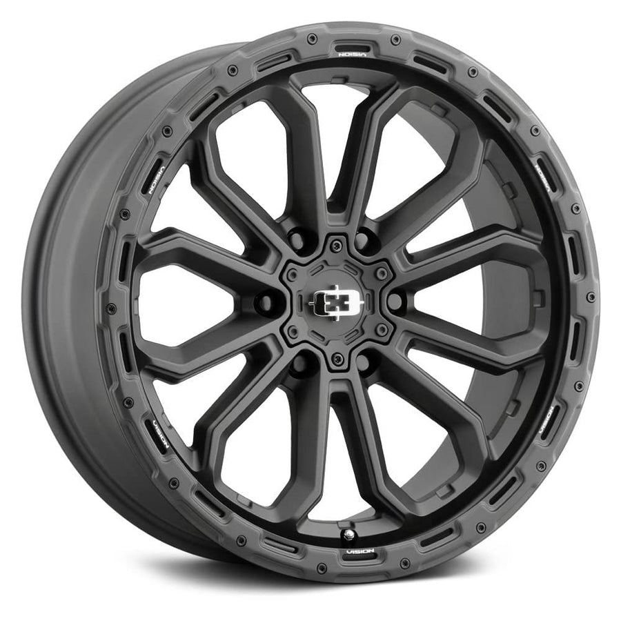 405 Vision Korupt 18x9 6x120 +12mm Satin Black Wheel Rim 18" Inch